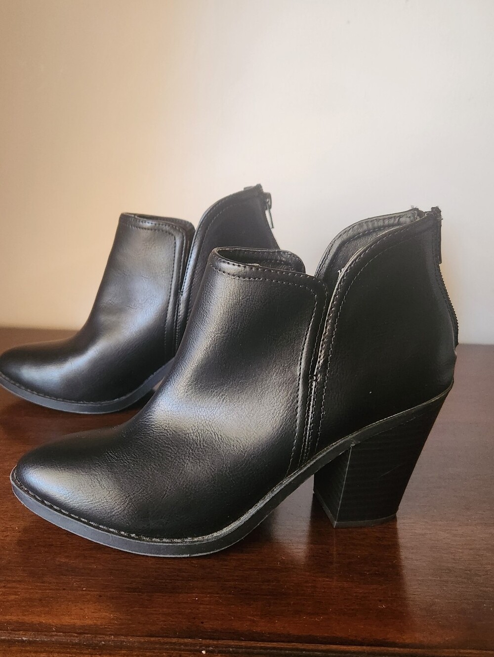 Esprit Black Women's Ankle Booties - Classic Heel Size 7.5